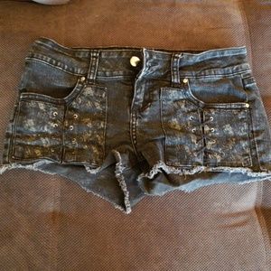 Metal Mulisha Black Laceup Shorts!